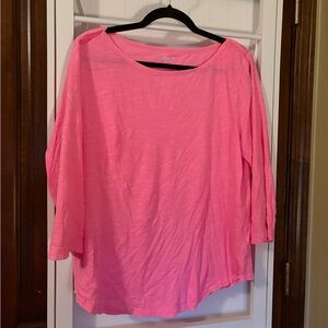 Women's Pink Top 3/4 sleeve